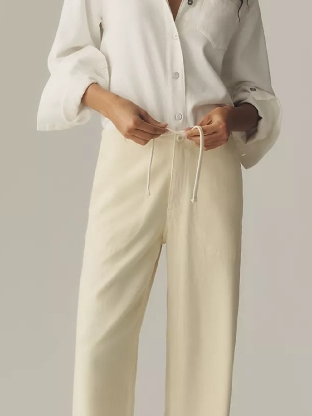 DL1961 Sienna Aura Drawstring Low-Slung Wide-Leg Jeans
